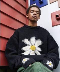 25SS マクマホンニッティングミルズ フラワー　花柄　クルーネックニット MacMahon Knitting Mills/マクマホンニッティングミルズ Roll