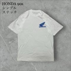 90s HONDAコレクション　ビンテージ半袖シャツ　刺繍ロゴ　ホワイト 90s HONDAコレクション ビンテージ半袖シャツ 刺繍ロゴ ホワイト