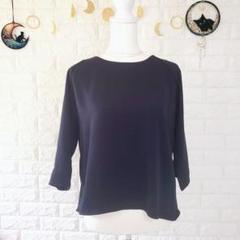 【アルファベッツアルファベット】トップス 長袖 ブラウス 7分袖 個性的 上品