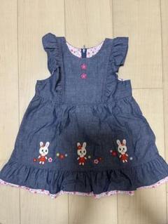 miki HOUSE デニムワンピース 90cm