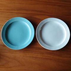 益子焼 吉沢寛郎オーバル型グレー陶器皿2枚セット