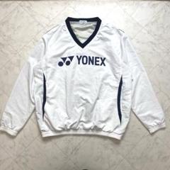 ヨネックス　白　YONEXロゴ　テニスウェア　長袖　ピステ　L