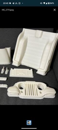 1/10 m38a1 cj5ジープ　3dプリント製ボディー 1/10 m38a1 cj5ジープ3dプリント製ボディー