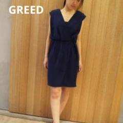 GREED Double Satin カシュクールワンピース　ノースリーブ