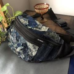 森*房様 ウエストポーチをリメイク/藍染/ 襤褸 森*房様 ウエストポーチをリメイク/藍染/ 襤褸 - メルカリ