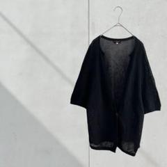 3474【EVEX by KRIZIA】メッシュカーディガン　４６　大きいサイズ