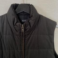 A.P.C. × carhartt コラボ　ダウンベスト ブラック 美品】A.P.C. × carhartt コラボダウンベスト ブラック