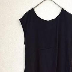 Doux archives ロングワンピース クルーネック ノースリーブ リネン