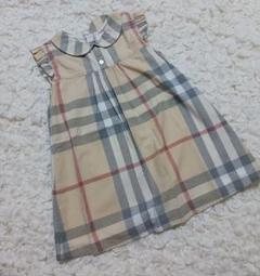 BURBERRY　バーバリー　ワンピース　ノバチェック　丸襟　フリル袖