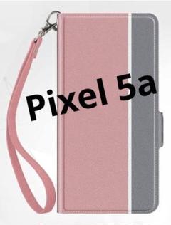 Pixel 5a 5G ケース 手帳型 カード収納 PUレザー シンプル ピンク