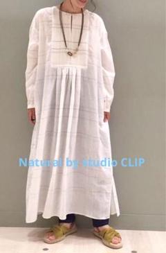 2025年最新】Natural by clip》リネンピンタックワンピースの