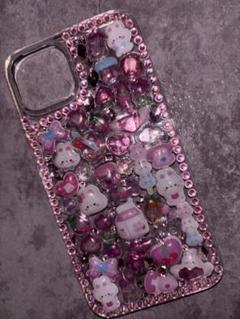 ハンドメイド iPhoneケース ピンク系