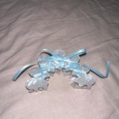 リボン付きヘアクリップ