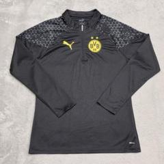 ドルトムント　トレーニングトップ　長袖　M　ブラック　プーマ　PUMA　イエロー