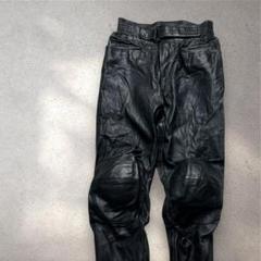 クシタニ　ライディングパンツ　レザー　膝プロテクター　ブラック　L～XL相当 バイク用レザーパンツ・革パンツ｜KUSHITANI JAPAN