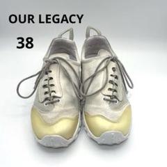 アワーレガシー レザー スエード スニーカー 38 アイボリー系 レースアップ アワーレガシー レザー スエード スニーカー 38 アイボリー系
