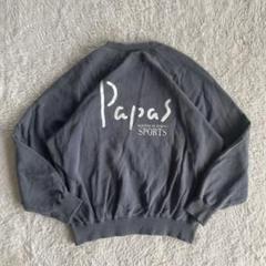 【Papas】 パパス 両V スウェットトレーナー 両面プリント 刺繍 90s Papas】 パパス 両V スウェットトレーナー 両面プリント 刺繍 90s