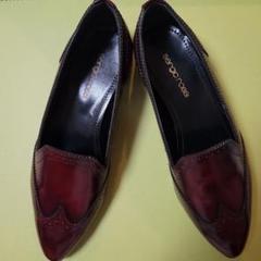 「新品」Sergio Rossi ボルドー ウィングチップ ローファー 新品」Sergio Rossi ボルドー ウィングチップ ローファー