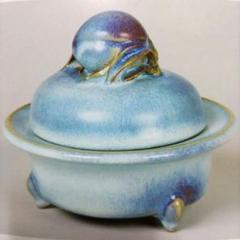 京焼　日展作家　西川實作　塩釉　夏草　花文様　花瓶　共箱　師　文化勲章　楠部彌弌 京焼 日展作家 西川實作 塩釉 夏草 花文様 花瓶 共箱 師 文化