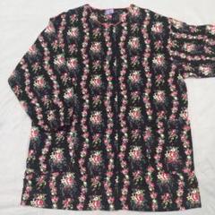 KENZO ケンゾー　花柄トップス アウター ブラック ヴィンテージ 昭和レトロ KENZO ケンゾー 花柄トップス アウター ブラック ヴィンテージ