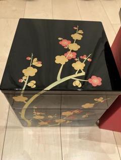 会津塗　漆器 重箱 梅の花デザイン