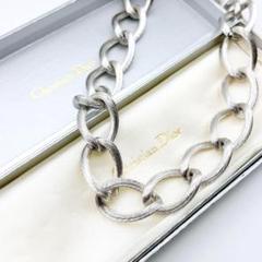 2202　保存箱付き極美品✨　Dior　ネックレス　CD ロゴ　希少　刻印