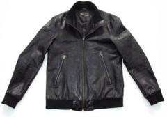 【極美品❗️】バックナンバー　シングルライダース　ゴートレザー　ブラック　XL BACK NUMBER XL レザージャケット 黒 ブラック 山羊革 リアル