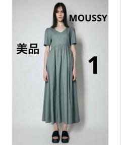 新品】mousy マウジー パフスリーブワンピース グリーン サイズ1
