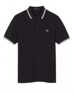 【新品未使用】FRED PERRY フレッドペリー ポロシャツ M 黒×白ライン