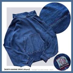 45rpm／ノースマリンドライヴ：廃盤ライン【インディゴ】オーバーサイズパーカー