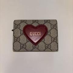 GUCCI（グッチ）GGシマ ラブリーハート 長財布 Ｗホック グッチ 長財布 ラブリーハート GGシマレザー 型押しロゴ