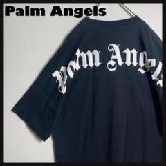 【人気モデル】Palm Angels Tシャツ ビッグロゴ 黒 M
