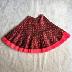 ヴィンテージ 1940's ペイズリー柄 刺繍 パニエ付き フレアスカート