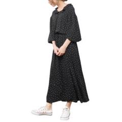 スローブイエナ スターロングワンピース 黒 ブラック