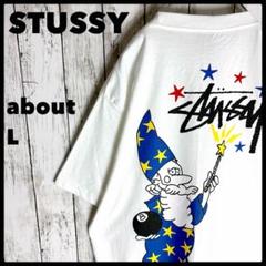 STUSSY ステューシー tシャツ L相当 両面プリント ショーンロゴ