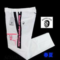 【size5】春夏 ラッセルノ ゴルフ GOLF SIDE LINE パンツ 黒 size5】春夏 ラッセルノ ゴルフ GOLF SIDE LINE パンツ 黒