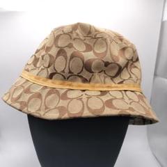コーチ　バケットハット　シグネチャー　M/L　ブラウン