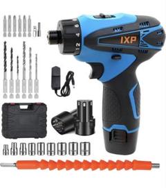 在庫1点‼️電動ドリルドライバー　12V バッテリー2個付き　無段変速　DIYのサムネイル