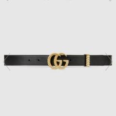 希少美品✨グッチ GGマーモント ベルト ゴールド トリコロール　保存袋付 GGマーモント〕リバーシブル ベルトブラウン レザー | GUCCI公式