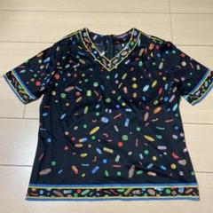 美品✨】レオナール トップス 半袖 トリム 花柄 LL コットン