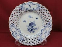 MEISSEN - マイセン 金彩 インドの華 珊瑚朱色 透かしコンポート