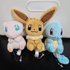 プチぬいぐるみ ミュウ イーブイ ゼニガメ
