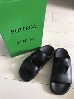 BOTTEGA VENETA ブラックサンダル 箱付き BOTTEGA VENETA ボッテガヴェネタ スライドサンダル SNAP SLIDE