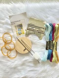 ダーニング用ミニ織り機 14フック 刺繍糸 ウィービングルーム 手織り