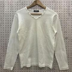 00’ｓ y2k お兄系 ロック V系 古着 ハトメ Vネック リブカットソー