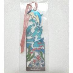 イルカデザインの金属製しおり