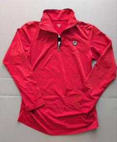 フィラ FILA 赤 ハーフジップ Tシャツ テニスウェア ゴルフウェア 長袖
