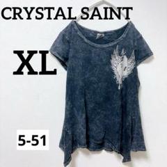 CRYSTAL SAINT 【XL】ダークグレー Tシャツ可愛い おしゃれ