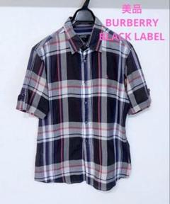 美品　BURBERRY BLACK LABEL メガチェック柄　半袖シャツ