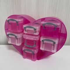 ハート型ピンク小物入れ